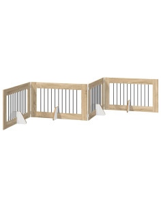 Cancello per cani con supporti 4 pcs Rovere Sonoma 100 x 60 cm 2