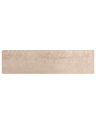 Runner Tappeto MARSA Beige 80 x 400 cm Poliestere e PVC