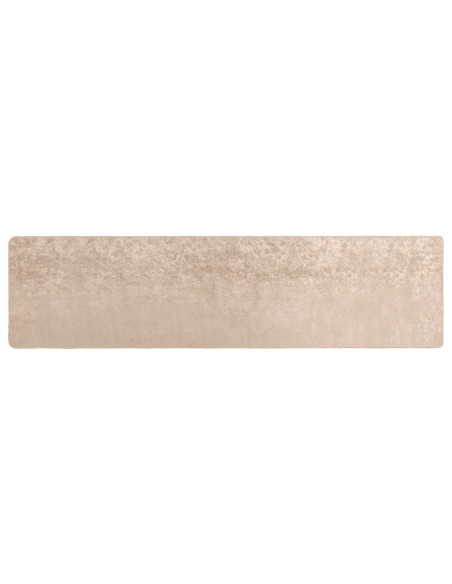 Runner Tappeto MARSA Beige 80 x 400 cm Poliestere e PVC