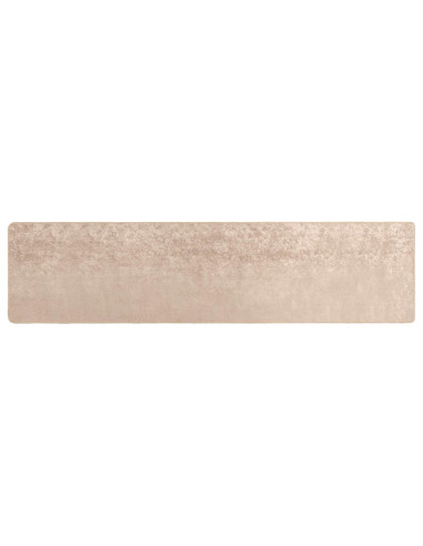 Runner Tappeto MARSA Beige 80 x 450 cm Poliestere e PVC