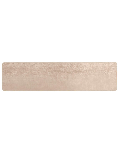 Runner Tappeto MARSA Beige 80 x 450 cm Poliestere e PVC