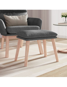 Poggiapiedi Grigio Chiaro 45x29,5x35 cm in Tessuto