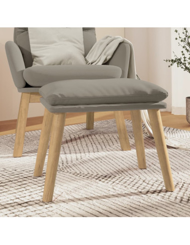 Poggiapiedi Grigio Chiaro 45x29,5x35 cm in Velluto