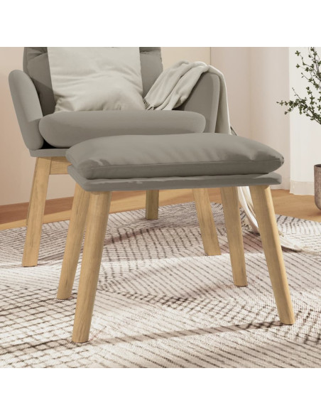 Poggiapiedi Grigio Chiaro 45x29,5x35 cm in Velluto