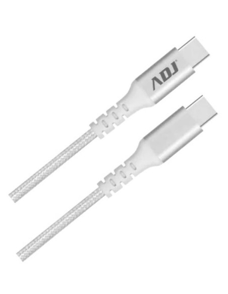 CAVO USB 2.0 C-C 1,5MT M/M WH 60W ALUMINIUM SHELL+NYLON 480MBPS ADJ