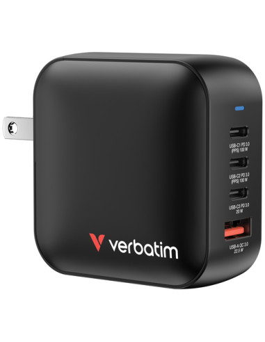 VERBATIM MINI CARICATORE DA MURO 4 PORTE 100W
