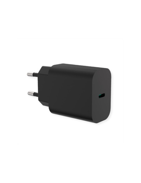 VALUE CARICATORE DA PARETE 1 PORTA TYPE C 25W NERO