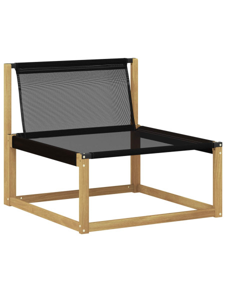 Set di divani da esterno 6 pcs Bianco e Nero