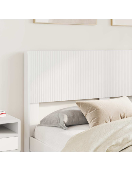 Struttura del letto con stoccaggio e testata Bianco