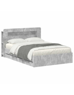 Telaio del letto con storage Grigio Cemento 150 x 200 cm