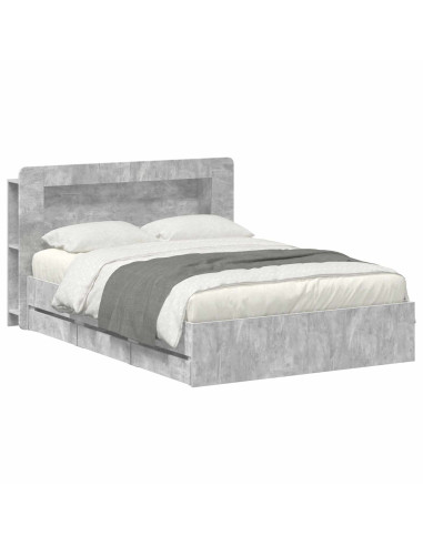 Telaio del letto con storage Grigio Cemento 150 x 200 cm