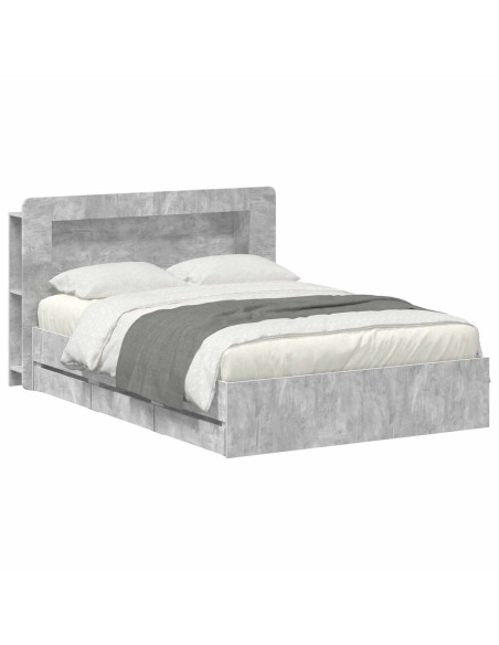 Telaio del letto con storage Grigio Cemento 150 x 200 cm
