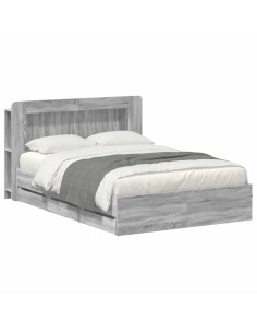 Telaio del letto con storage Sonoma grigio 150 x 200 cm
