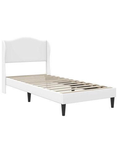 Struttura del letto con testiera Bianco 80 x 200 cm Similpelle