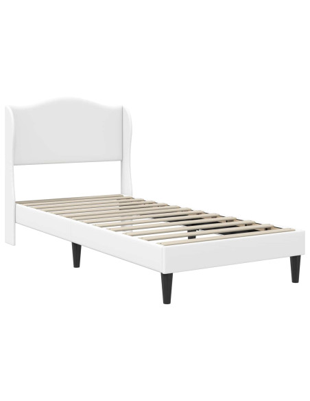 Struttura del letto con testiera Bianco 80 x 200 cm Similpelle