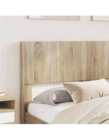 Struttura del letto con stoccaggio e testata Rovere Sonoma