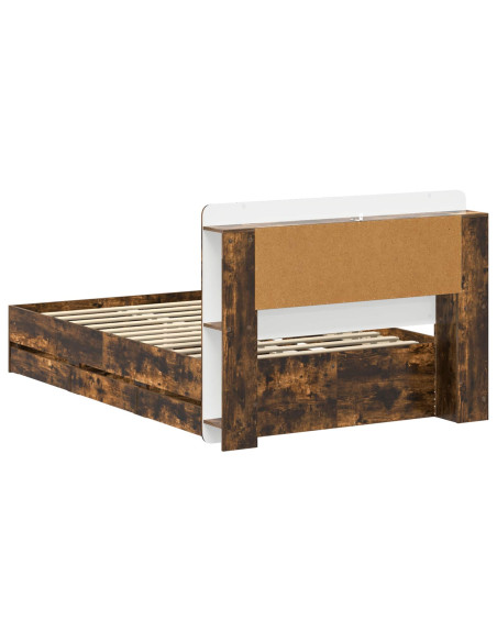 Telaio del letto con storage Rovere Fumo 120 x 190 cm