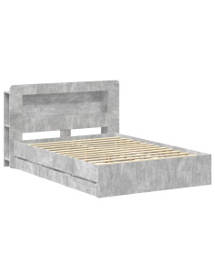 Telaio del letto con storage Grigio Cemento 150 x 200 cm 2
