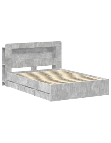 Telaio del letto con storage Grigio Cemento 150 x 200 cm