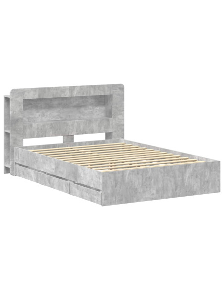 Telaio del letto con storage Grigio Cemento 150 x 200 cm