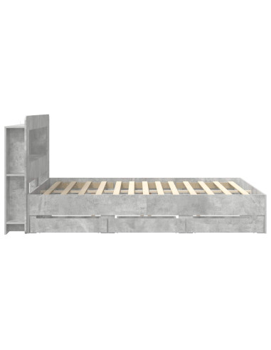 Telaio del letto con storage Grigio Cemento 150 x 200 cm