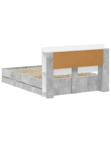 Telaio del letto con storage Grigio Cemento 150 x 200 cm