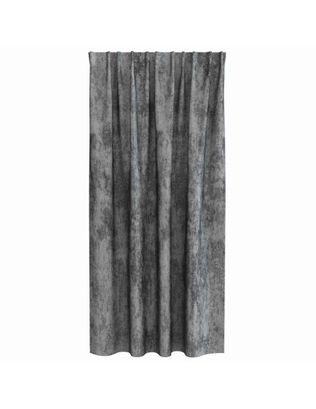 Tende in Velluto con tende 2 pcs Grigio 175 x 140 cm Velluto