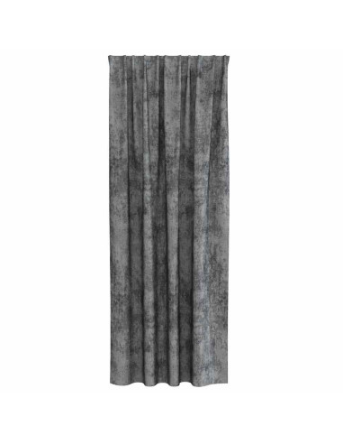 Tende in Velluto con tende 2 pcs Grigio 245 x 140 cm Velluto