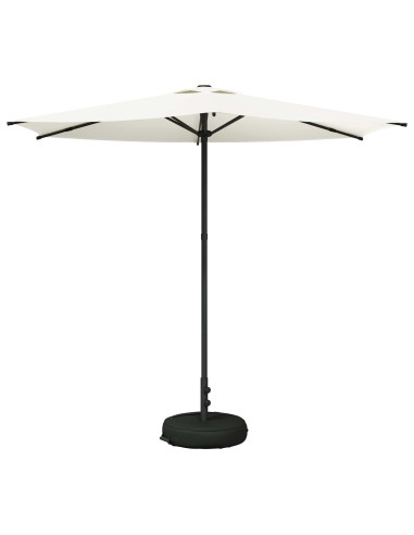 Ombrello da giardino 270 x 270 cm Poliestere Rettangolare Crema