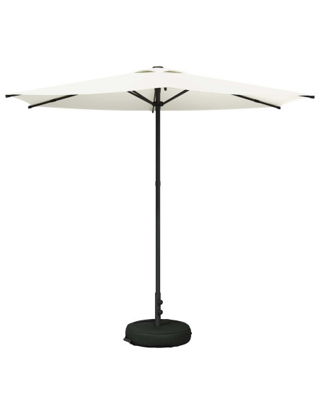 Ombrello da giardino 270 x 270 cm Poliestere Rettangolare Crema