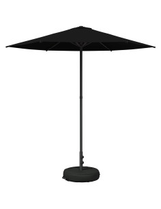 Ombrello da giardino 230 x 230 cm Poliestere Rettangolare Nero