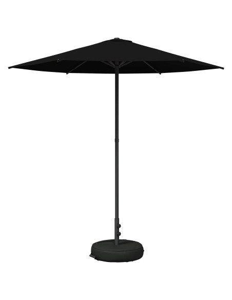 Ombrello da giardino 230 x 230 cm Poliestere Rettangolare Nero