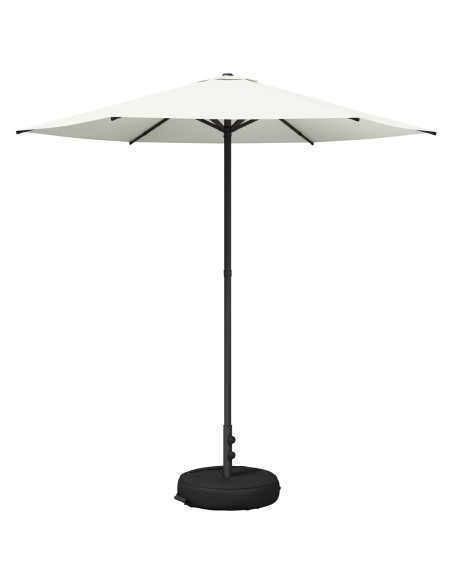 Ombrello da giardino 230 x 230 cm Poliestere Rettangolare Crema