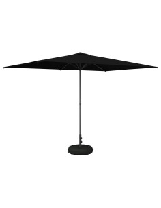 Ombrello da giardino 200 x 300 cm Poliestere Rettangolare Nero
