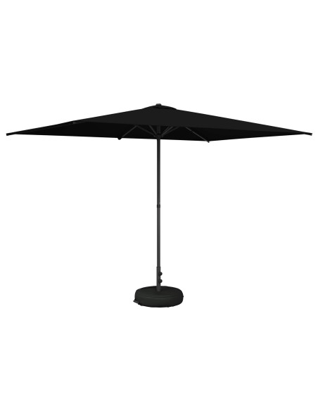 Ombrello da giardino 200 x 300 cm Poliestere Rettangolare Nero