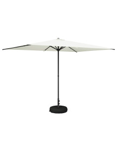 Ombrello da giardino 200 x 300 cm Poliestere Rettangolare Crema