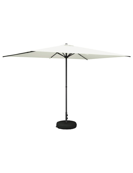 Ombrello da giardino 200 x 300 cm Poliestere Rettangolare Crema