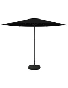 Ombrello da giardino 300 x 300 cm Poliestere Rettangolare Nero