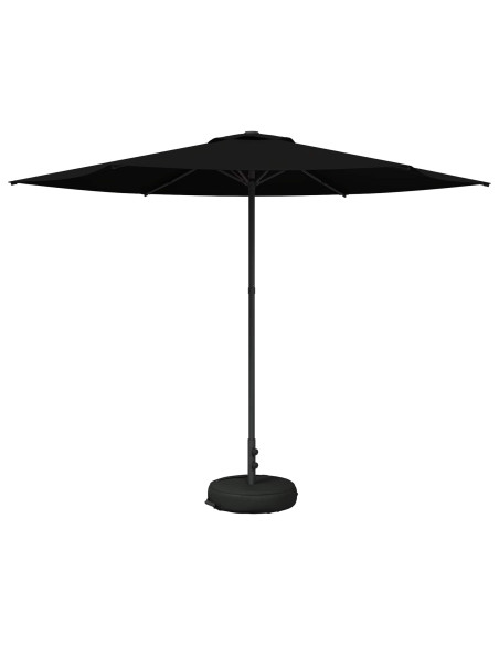 Ombrello da giardino 300 x 300 cm Poliestere Rettangolare Nero
