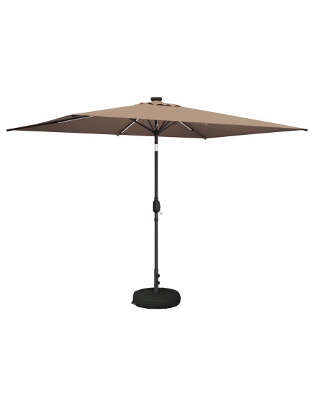 Parasol da Giardino con Luci LED 200 x 300 cm Poliestere