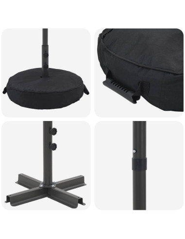 Ombrello da giardino 230 x 230 cm Poliestere Rettangolare