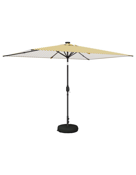 Parasol da Giardino con Luci LED 200 x 300 cm Poliestere