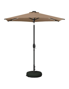 Parasol da Giardino con Luci LED 230 x 230 cm Poliestere