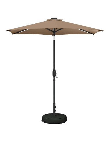 Parasol da Giardino con Luci LED 230 x 230 cm Poliestere