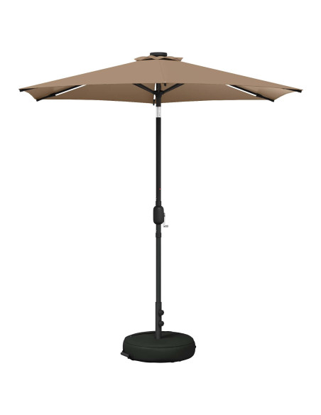 Parasol da Giardino con Luci LED 230 x 230 cm Poliestere