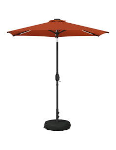 Parasol da Giardino con Luci LED 230 x 230 cm Poliestere