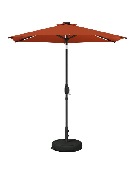 Parasol da Giardino con Luci LED 230 x 230 cm Poliestere