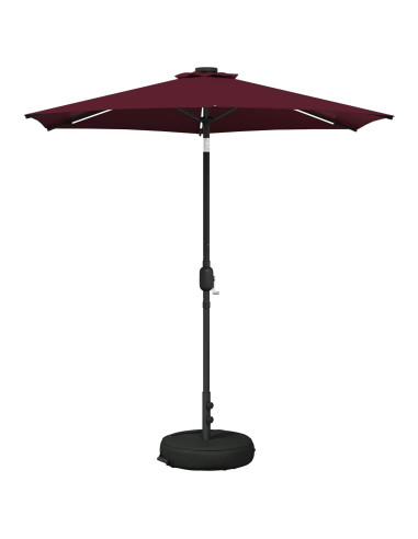 Parasol da Giardino con Luci LED 230 x 230 cm Poliestere