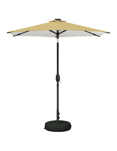 Parasol da Giardino con Luci LED 230 x 230 cm Poliestere