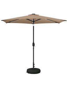 Parasol da Giardino con Luci LED 270 x 270 cm Poliestere